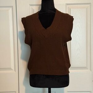 BNWT Brown V-Neck Sweater Vest